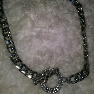 Antiqued silver Tiffany-style necklace